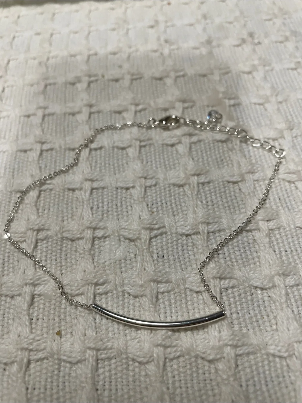 Delicate Silver Bar ankles Bracelet — Minimal Women’s Jewelry